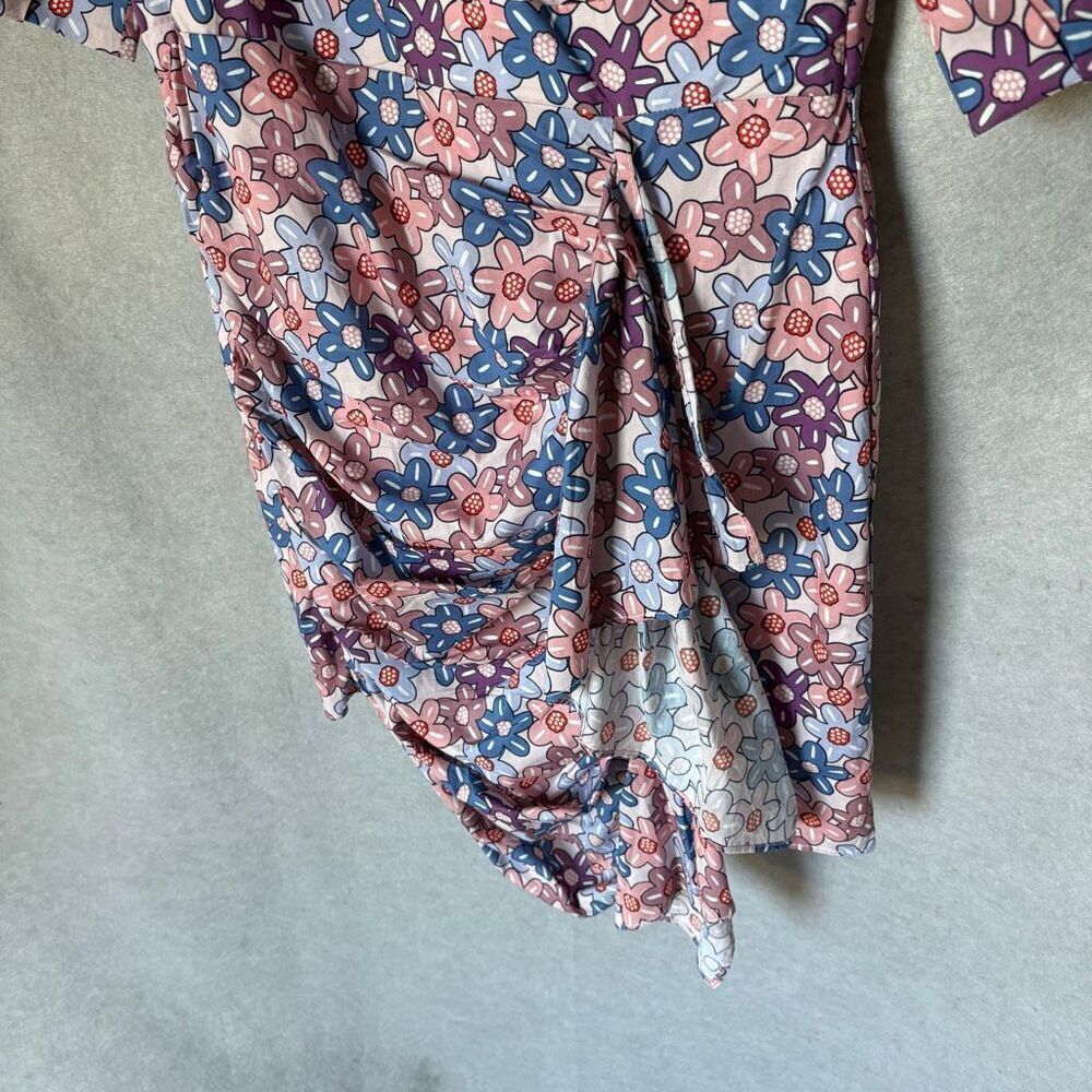 Aureum Bold Floral Sash Mini Cotton Dress Size Small NEW Cottagecore - Picture 4 of 11